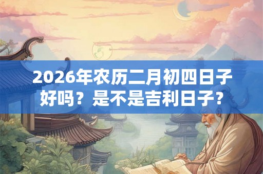 2026年农历二月初四日子好吗？是不是吉利日子？