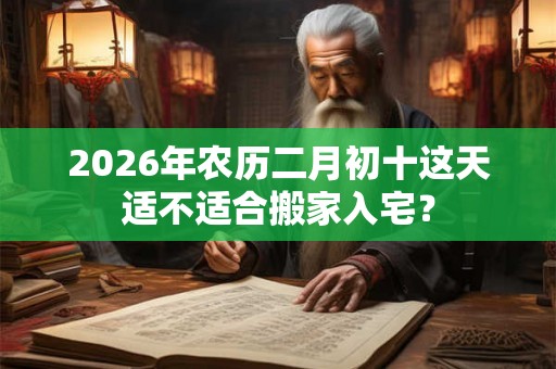 2026年农历二月初十这天适不适合搬家入宅？