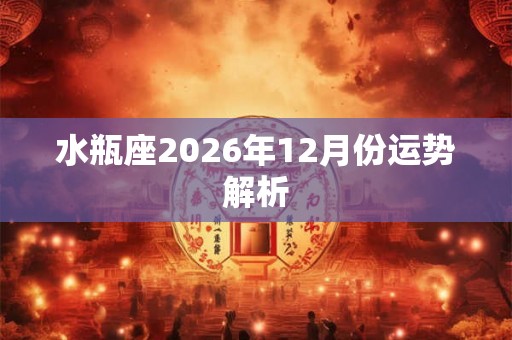 水瓶座2026年12月份运势解析