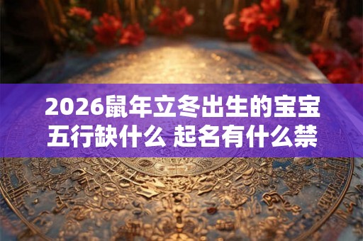 2026鼠年立冬出生的宝宝五行缺什么 起名有什么禁忌 2026鼠年立冬出生的宝宝五行缺什么 起名有什么禁忌