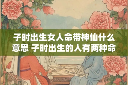 子时出生女人命带神仙什么意思 子时出生的人有两种命