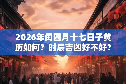2026年闰四月十七日子黄历如何？时辰吉凶好不好？