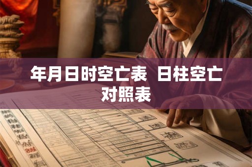 年月日时空亡表  日柱空亡对照表
