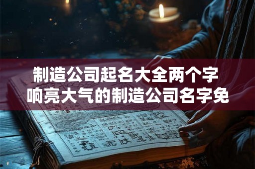制造公司起名大全两个字 响亮大气的制造公司名字免费