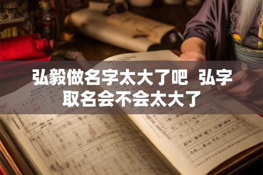 弘毅做名字太大了吧  弘字取名会不会太大了