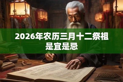 2026年农历三月十二祭祖是宜是忌