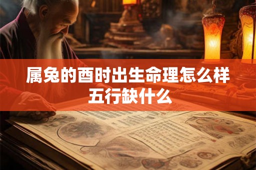 属兔的酉时出生命理怎么样 五行缺什么