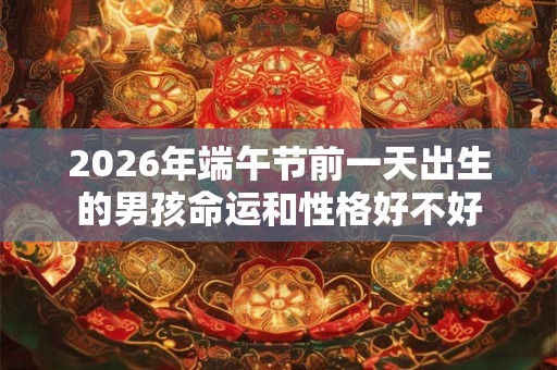 2026年端午节前一天出生的男孩命运和性格好不好