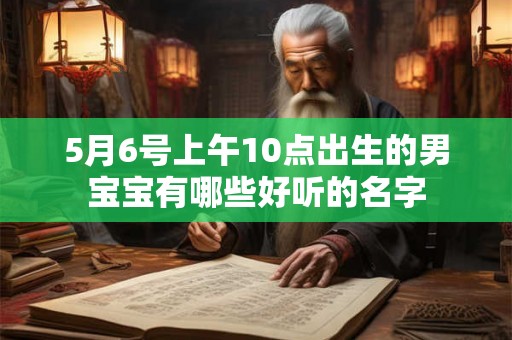 5月6号上午10点出生的男宝宝有哪些好听的名字