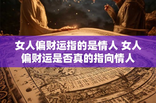 女人偏财运指的是情人 女人偏财运是否真的指向情人