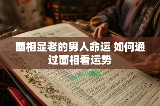 面相显老的男人命运 如何通过面相看运势