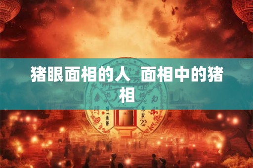 猪眼面相的人  面相中的猪相