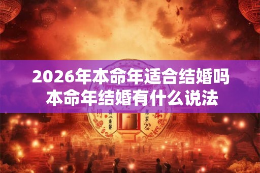 2026年本命年适合结婚吗 本命年结婚有什么说法