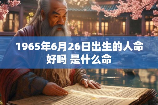 1965年6月26日出生的人命好吗 是什么命
