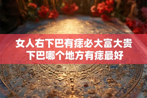 女人右下巴有痣必大富大贵 下巴哪个地方有痣最好