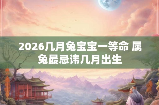 2026几月兔宝宝一等命 属兔最忌讳几月出生