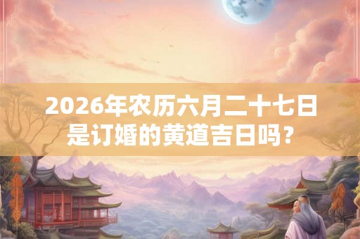 2026年农历六月二十七日是订婚的黄道吉日吗？