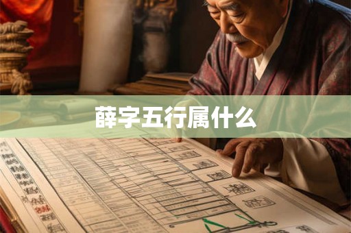 薛字五行属什么