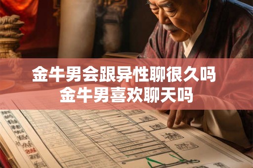 金牛男会跟异性聊很久吗 金牛男喜欢聊天吗