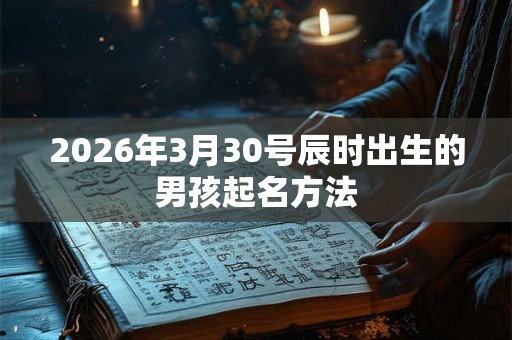2026年3月30号辰时出生的男孩起名方法
