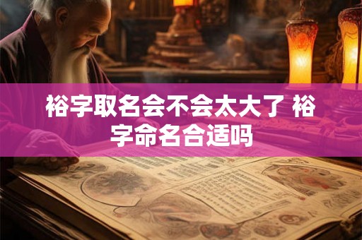 裕字取名会不会太大了 裕字命名合适吗