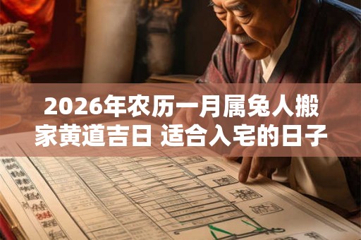2026年农历一月属兔人搬家黄道吉日 适合入宅的日子