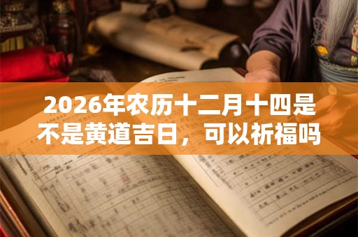 2026年农历十二月十四是不是黄道吉日，可以祈福吗？