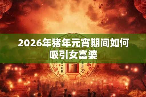 2026年猪年元宵期间如何吸引女富婆