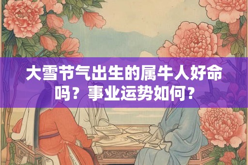 大雪节气出生的属牛人好命吗？事业运势如何？