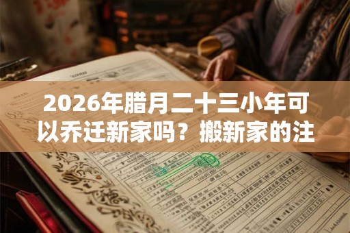 2026年腊月二十三小年可以乔迁新家吗？搬新家的注意事项？