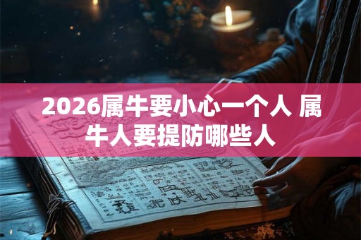 2026属牛要小心一个人 属牛人要提防哪些人