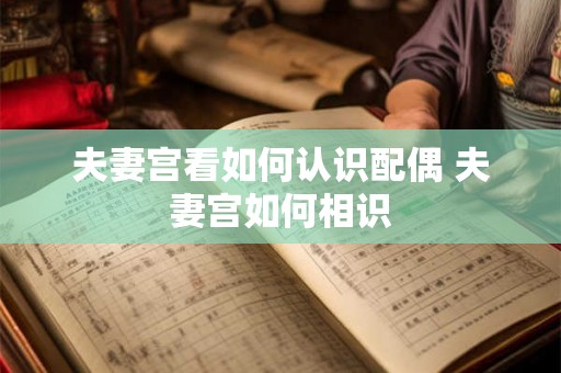 夫妻宫看如何认识配偶 夫妻宫如何相识 夫妻宫看如何认识配偶 夫妻宫如何相识