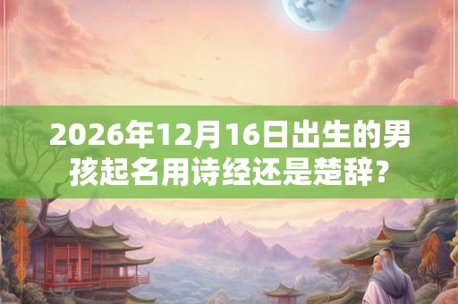 2026年12月16日出生的男孩起名用诗经还是楚辞？