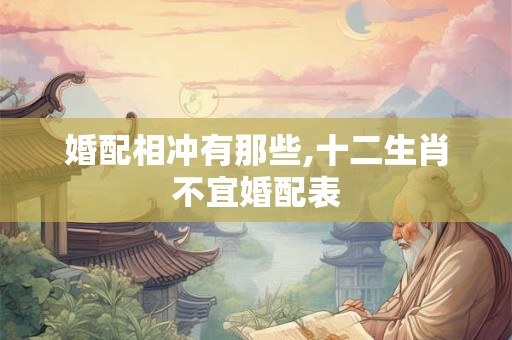 婚配相冲有那些,十二生肖不宜婚配表