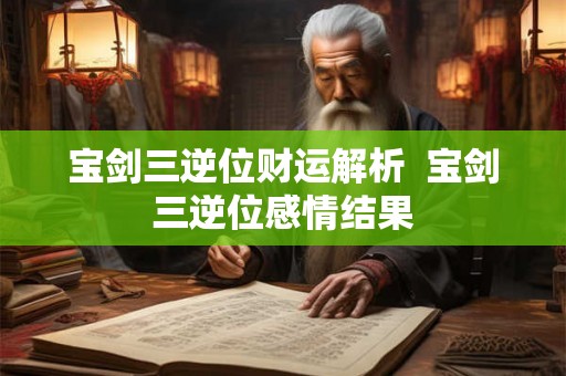 宝剑三逆位财运解析 宝剑三逆位感情结果 宝剑三逆位财运解析 宝剑三逆位感情结果