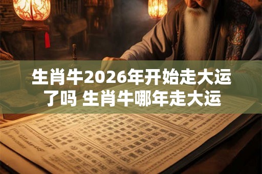 生肖牛2026年开始走大运了吗 生肖牛哪年走大运