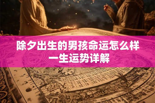 除夕出生的男孩命运怎么样 一生运势详解