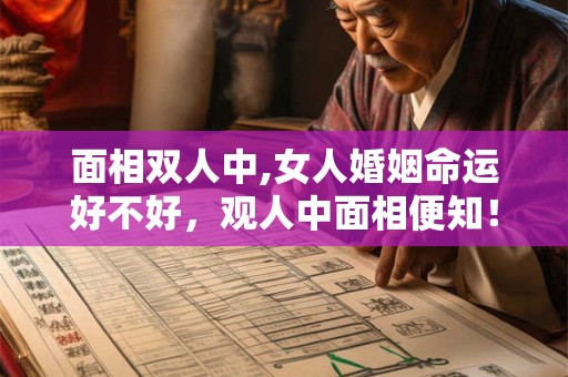 面相双人中,女人婚姻命运好不好，观人中面相便知！