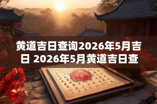 黄道吉日查询2026年5月吉日 2026年5月黄道吉日查询