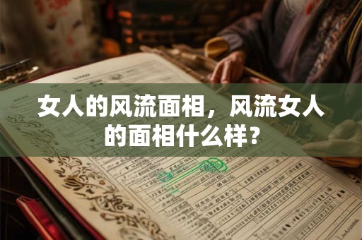 女人的风流面相,风流女人的面相什么样? 女人的风流面相,风流女人的面相什么样?