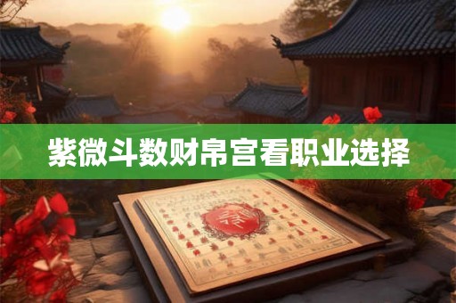 紫微斗数财帛宫看职业选择 紫微斗数财帛宫看职业选择