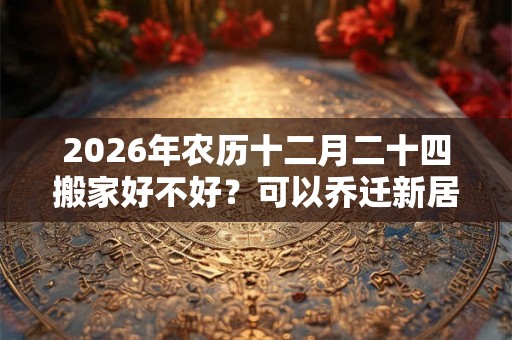 2026年农历十二月二十四搬家好不好？可以乔迁新居吗？