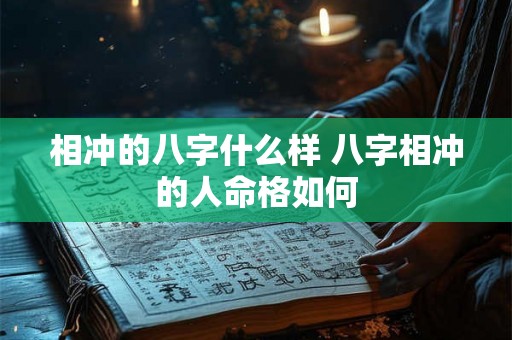 相冲的八字什么样 八字相冲的人命格如何