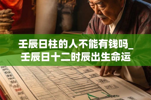壬辰日柱的人不能有钱吗_壬辰日十二时辰出生命运