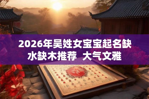 2026年吴姓女宝宝起名缺水缺木推荐 大气文雅 2026年吴姓女宝宝起名缺水缺木推荐 大气文雅