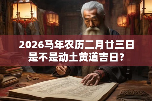 2026马年农历二月廿三日是不是动土黄道吉日？