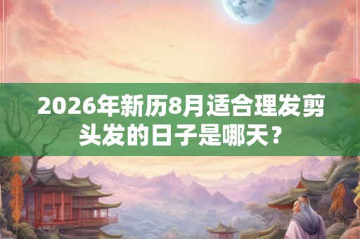 2026年新历8月适合理发剪头发的日子是哪天？