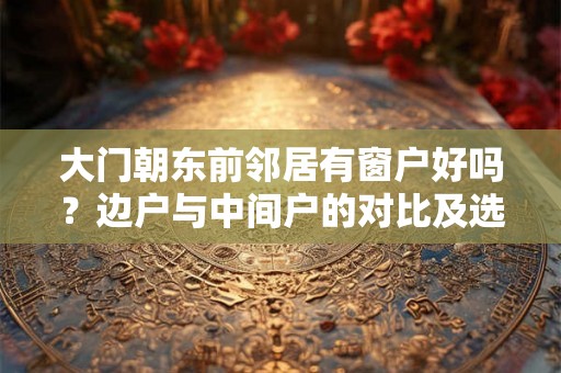大门朝东前邻居有窗户好吗？边户与中间户的对比及选择指南