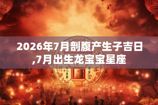 2026年7月剖腹产生子吉日,7月出生龙宝宝星座