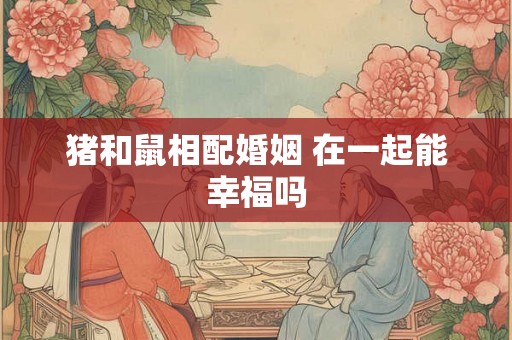猪和鼠相配婚姻 在一起能幸福吗